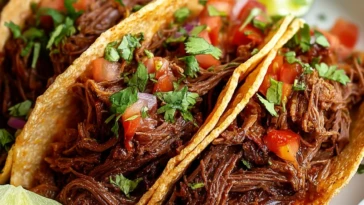 Crockpot Mexican Shredded Beef Tacos