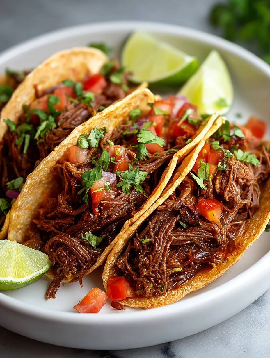 Crockpot Mexican Shredded Beef Tacos