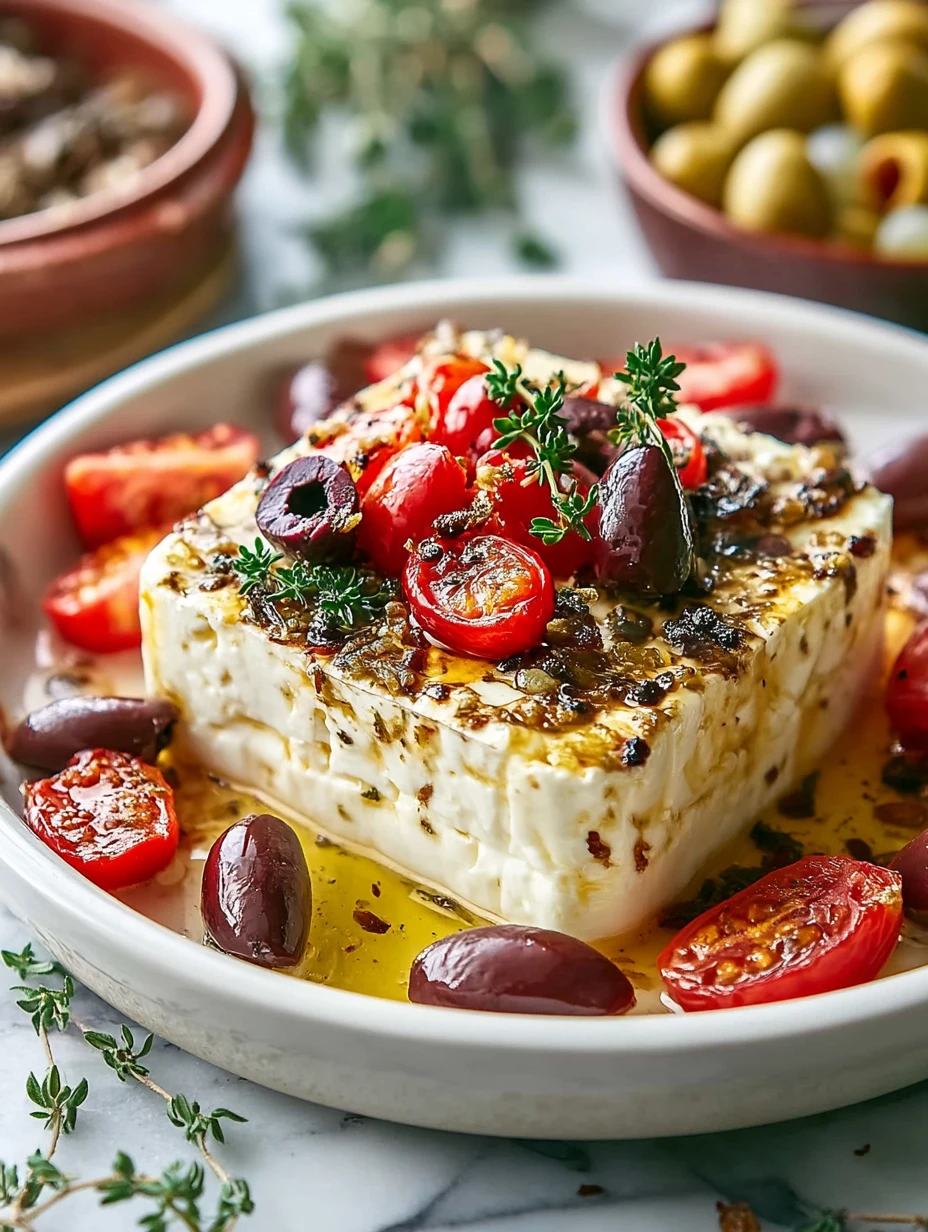Mediterranean Baked Feta Appetizer