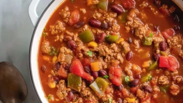 Hearty Turkey Vegetable Chili