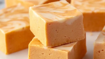 White Chocolate Pumpkin Fudge