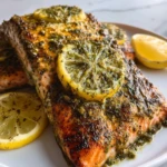 Juicy Baked Pesto Salmon