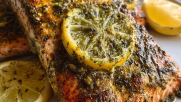 Juicy Baked Pesto Salmon