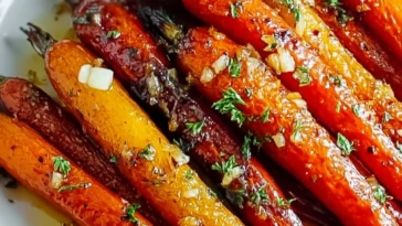 Honey Garlic Butter Roasted Carrots