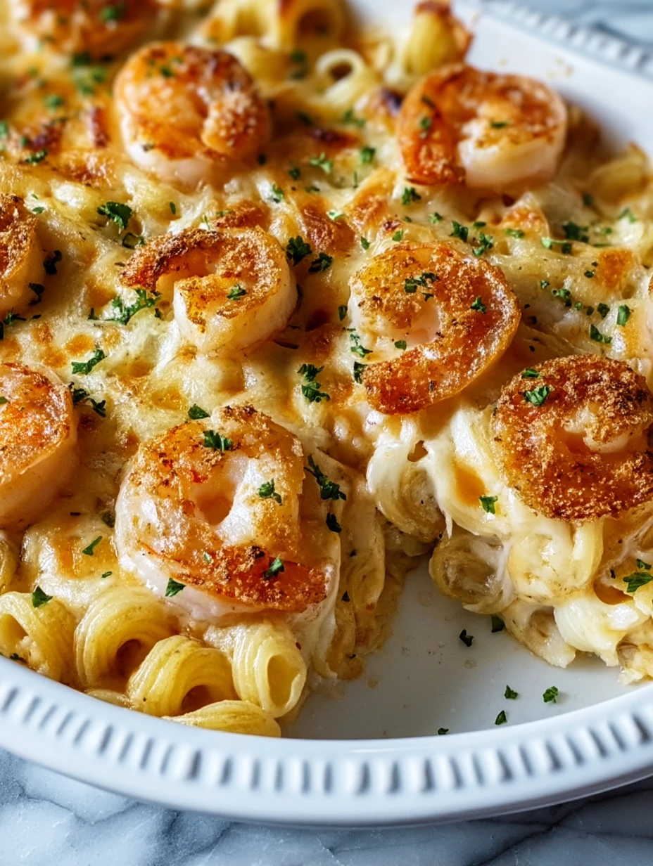Shrimp Scampi Pasta Bake