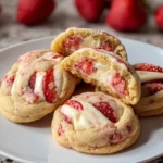 Strawberry Cheesecake Stuffed Cookies