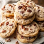 Frosted Butter Pecan Cookies