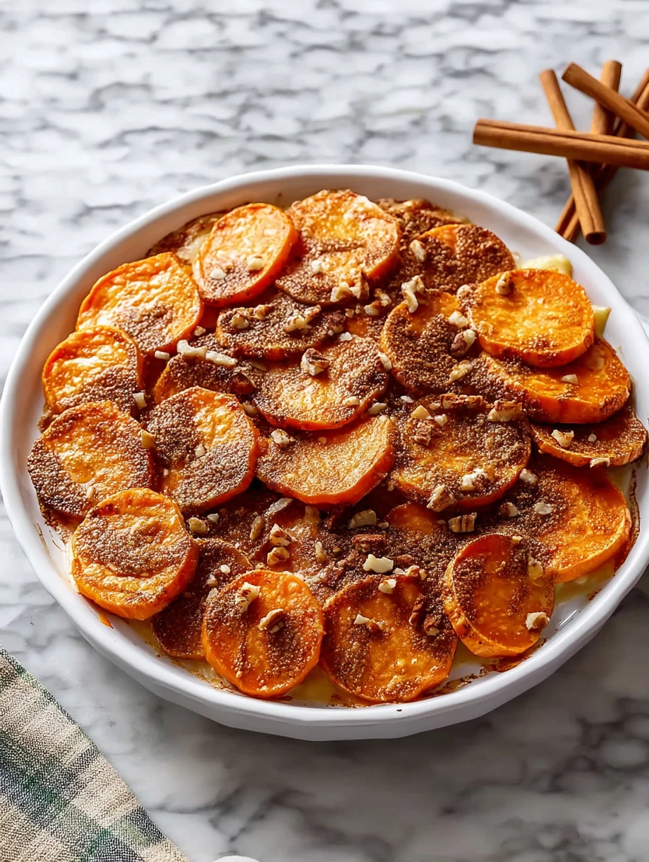 Cinnamon Scalloped Sweet Potatoes