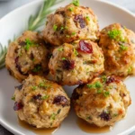Cranberry Turkey Stuffing Balls