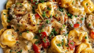 The Best Loaded Cajun Alfredo Tortellini Skillet Recipe