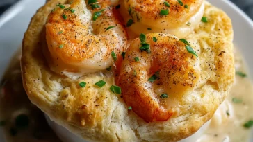 Shrimp and Lobster Biscuit Pot Pie