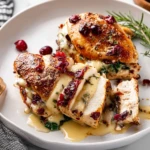 Cranberry Brie Stuffed Chicken Breasts