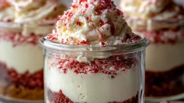 Candy Cane Cheesecake Parfaits