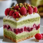 Heavenly Pistachio Raspberry Dream Cake