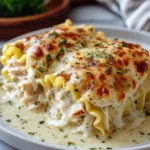 Easy Chicken Alfredo Lasagna Rolls