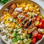 Healthy Chicken Rice Bowl with Street Corn