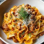 Creamy Calabrian Chili Pappardelle with Sausage & Fennel