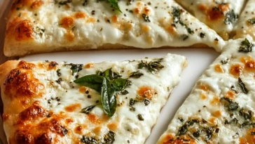 Cheesy Basil and Garlic Pizza