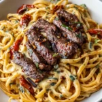 One-Pan Spicy Honey Garlic Steak Pasta