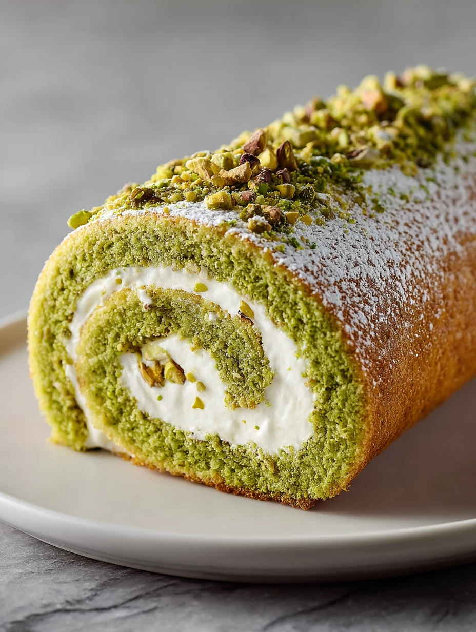 Pistachio Roll Cake