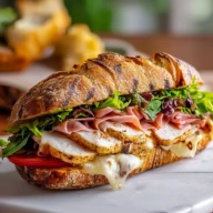 Easy Grilled Chicken Cordon Bleu Sandwich