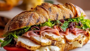 Easy Grilled Chicken Cordon Bleu Sandwich