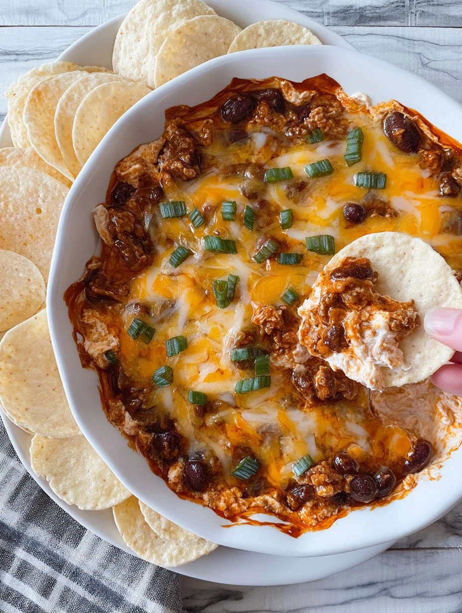Easy Hot Cream Cheese Chili Dip
