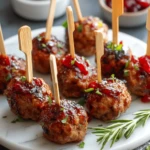Easy Mini Meatball Skewers