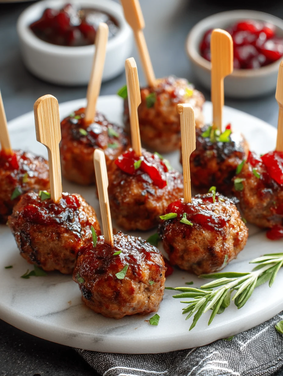Easy Mini Meatball Skewers