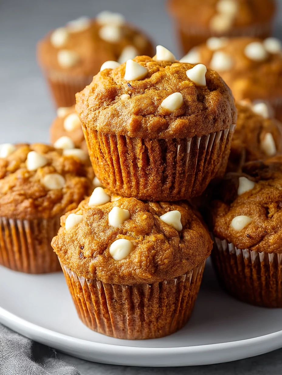 Moist Pumpkin White Chocolate Chip Muffins