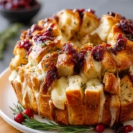 Pull-Apart Sourdough Brie and Cranberry Bread
