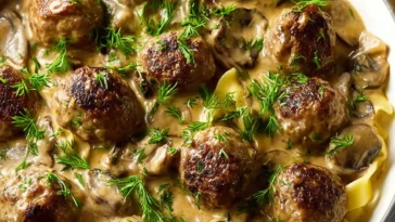 Homemade Meatball Stroganoff