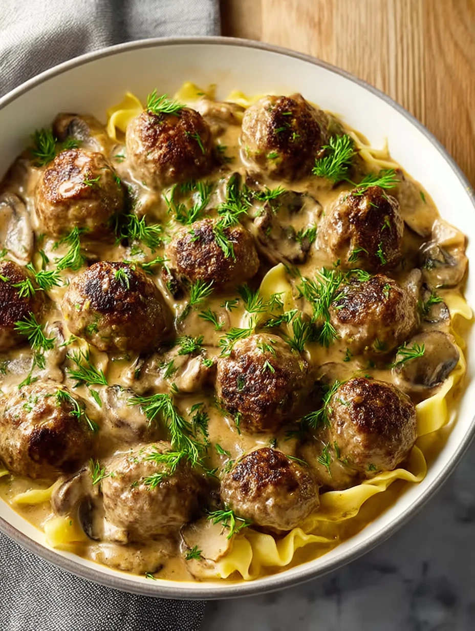 Homemade Meatball Stroganoff