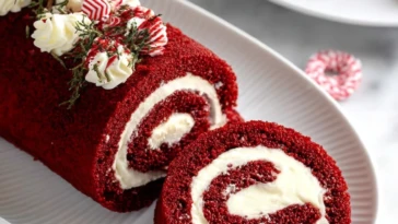 Christmas Red Velvet Cake Roll