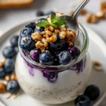 Blueberry Overnight Oats With Yogurt