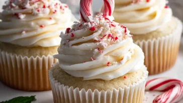 White Chocolate Peppermint Cupcakes