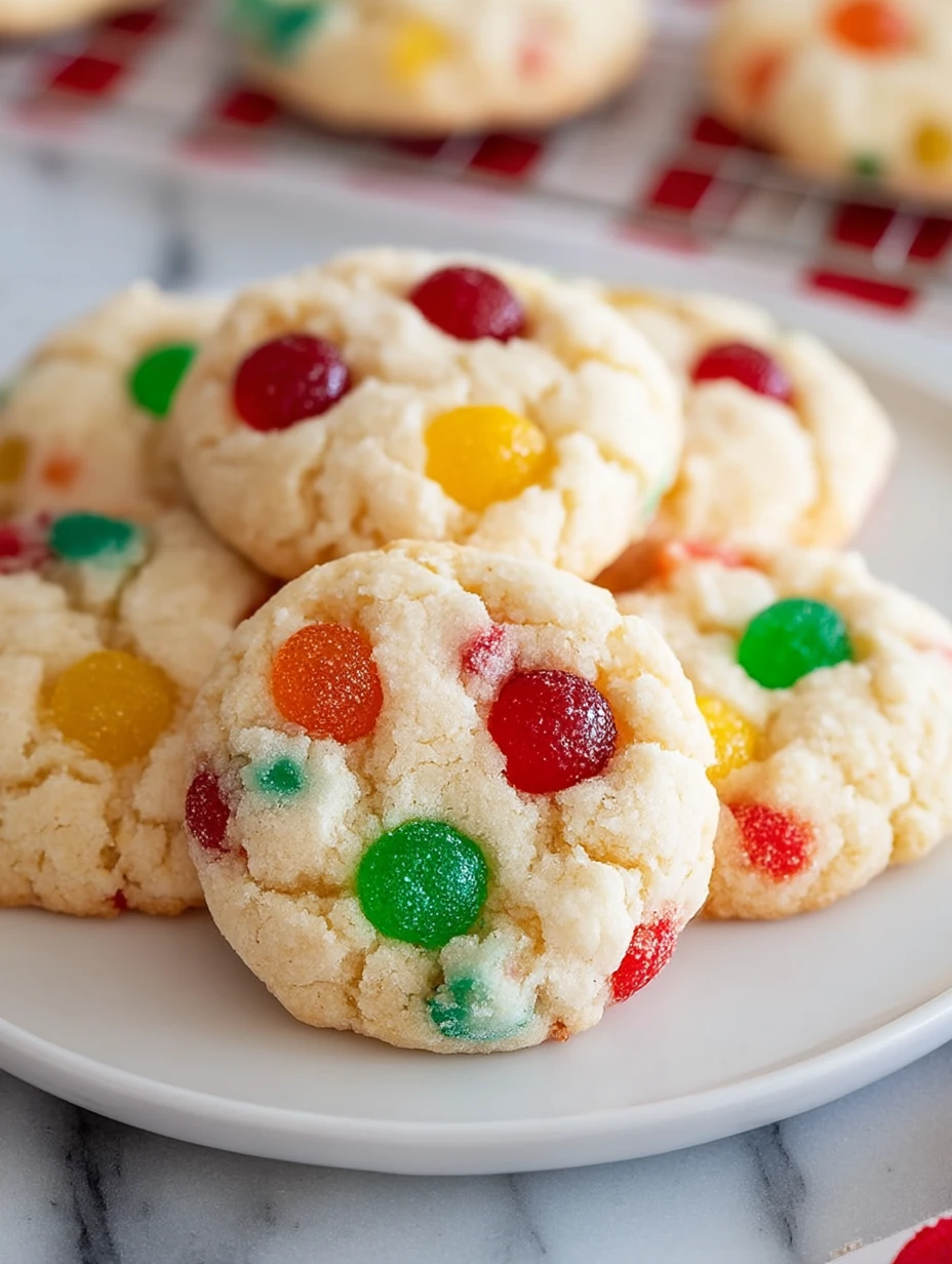 Retro Christmas Gumdrop Cookies