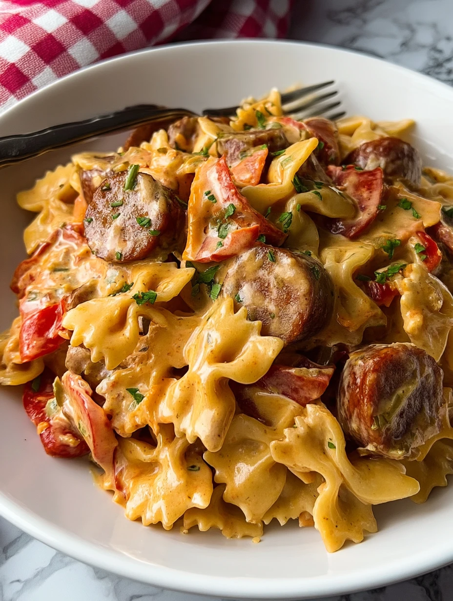 Creamy Cajun Sausage Pasta Dinner