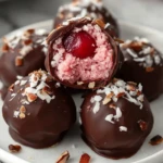Chocolate Maraschino Cherry Coconut Truffles