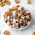 Salted Caramel Pretzel Puppy Chow