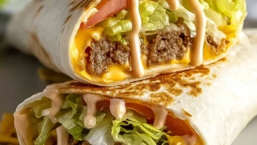 Homemade Big Mac Wraps