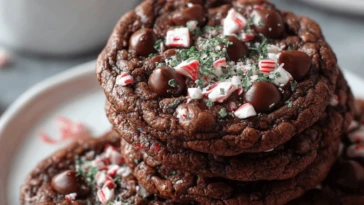 Double Chocolate Peppermint Cookies