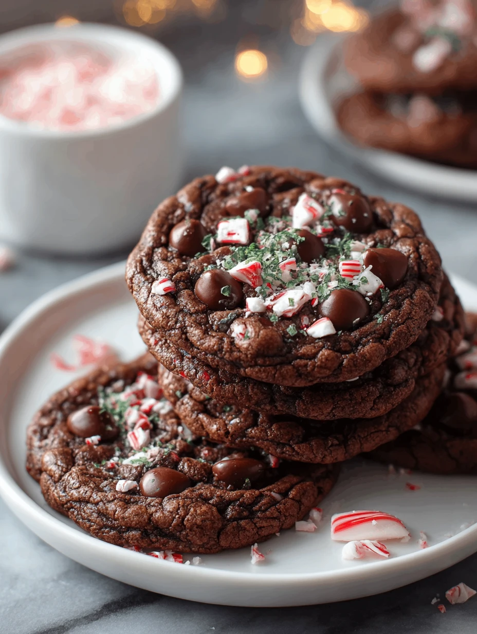 Double Chocolate Peppermint Cookies