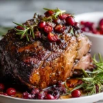 Cranberry Balsamic Ribeye Roast