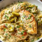 Flavorful Creamy Pepperoncini Chicken Skillet