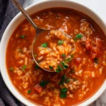 Hearty Tomato Rice Soup