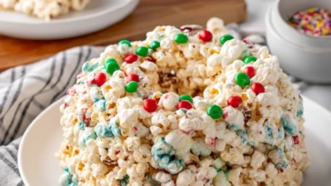 Christmas Popcorn Cake
