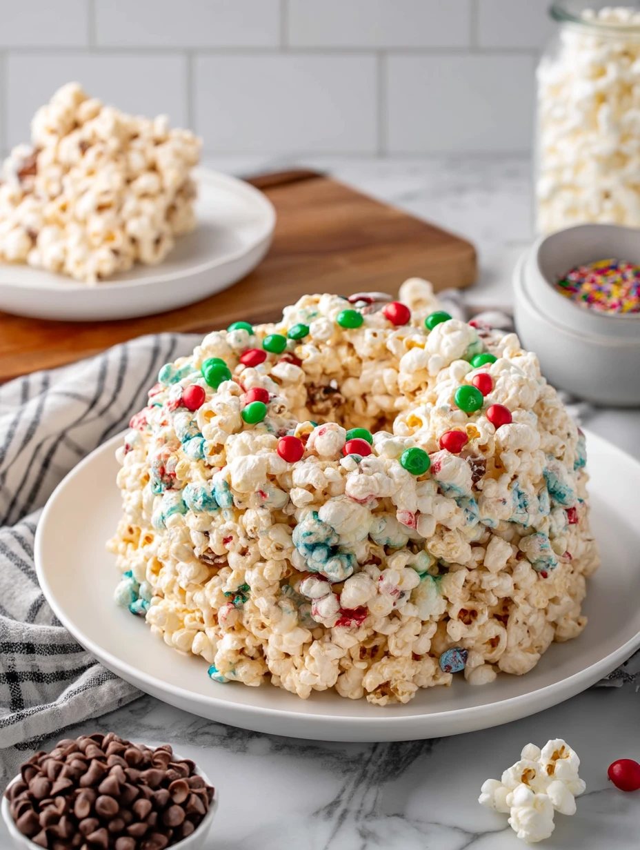 Christmas Popcorn Cake