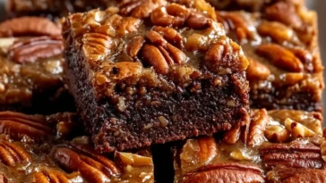 Buttery Pecan Pie Brownies