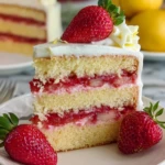 Strawberry Lemonade Cake Layers